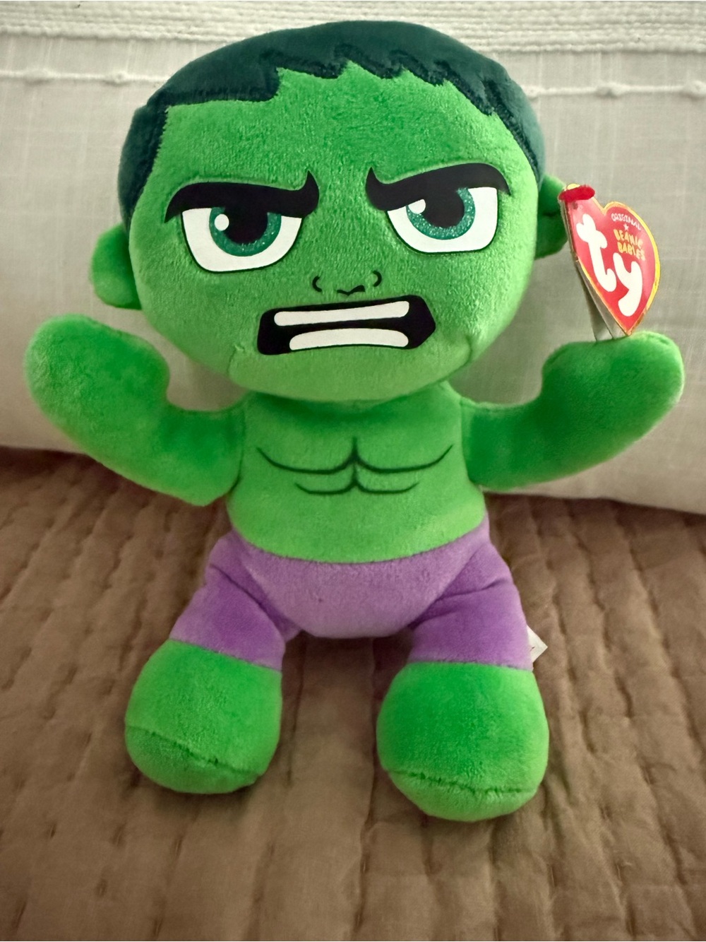Ty Marvel Hulk Plush Toy - Green & Purple